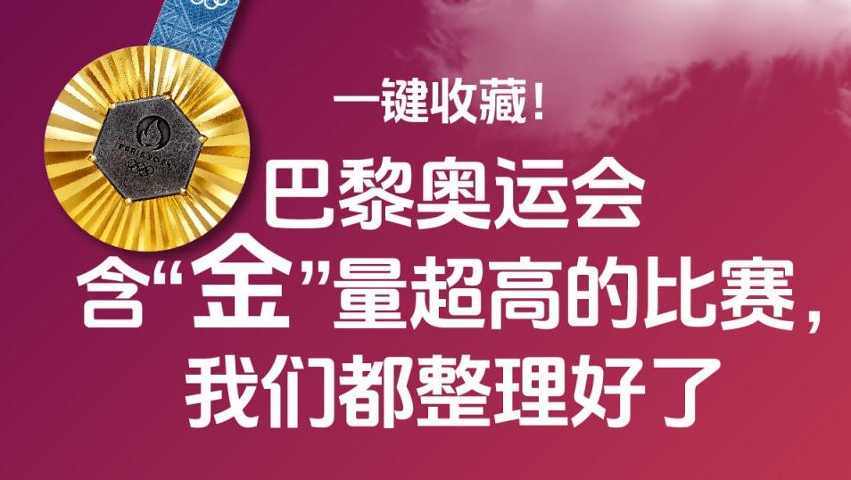 一键收藏！巴黎奥运会含“金”量超高的比赛都整理好了