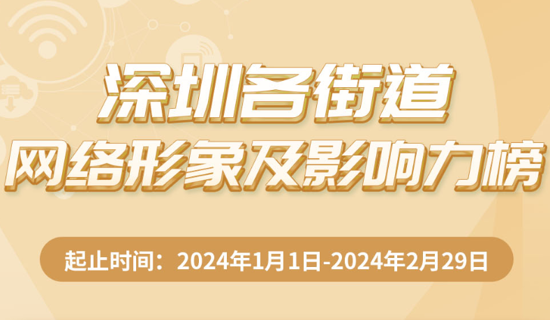 3月深圳各街道网络形象及影响力榜出炉，这些街道榜上有名